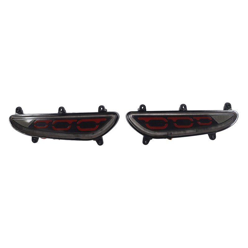 LED Rear Bumper Reflective Fog Brake Turn Indicator Black Left