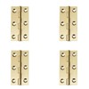 4 Pcs 2.5" Door Hinges Brass Folding Hinges for Gate