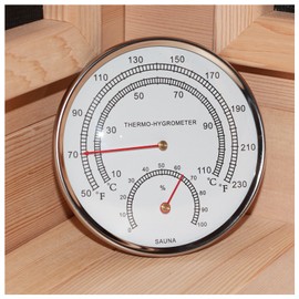 amocane 2 in 1 Sauna Fahrenheit Thermometer, Sauna Thermometer Hygrometer for Sauna Room, Indoor Temperature Humidity Monitor, Sauna Accessories for Any Barrel or Infrared Steam Saunas