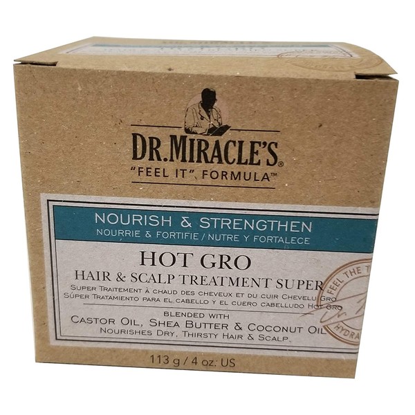 Dr. Miracles Strengthen Hot Gro Hair/Scalp Treatment 4oz Super (3 Pack)