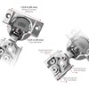 Berta 20 Pack, 1/2" Overlay 3D Soft Close Concealed Hinge