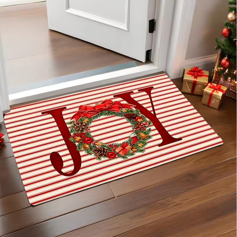 Christmas Door Mat Outdoor Indoor - Non-Slip Reindeer Carpet Mat