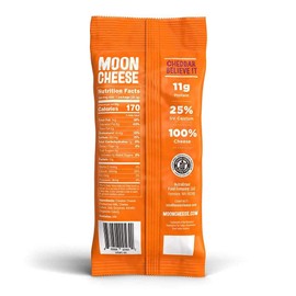 Moon Cheese Cheddar Believe It, 1 Ounce, 12-Pack, Crunchy, Protein-Rich Cheese Snack, Keto Friendly, 100% Real Cheese