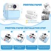 Kid Camera for Boys,Portable Toddler Blue Printing Camera Toy 1080P
