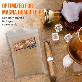 Cigar Oasis Magna Refill Water Beads - Optimal Humidor Solution for Stable Humidity, Compatible with Magna 3.0 and Older Models, Ideal for Humidification in Cigar Humidors