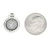LGU Sterling Silver Oxidized 3D Trampoline Charm Pendant