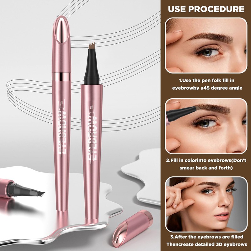 Magic Eyebrow Pencil, Waterproof 3D Eyebrow Pencil, 3D Microblading Eyebrow