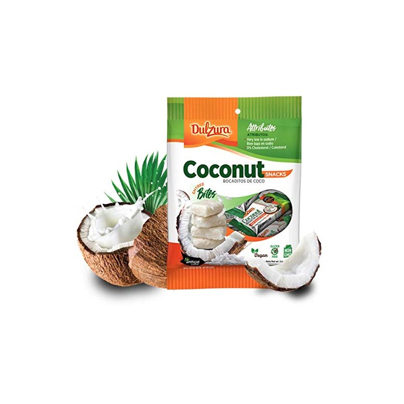 Natural Coconut Macaroon Bites - Individually wrapped coconut snacks Vegan,