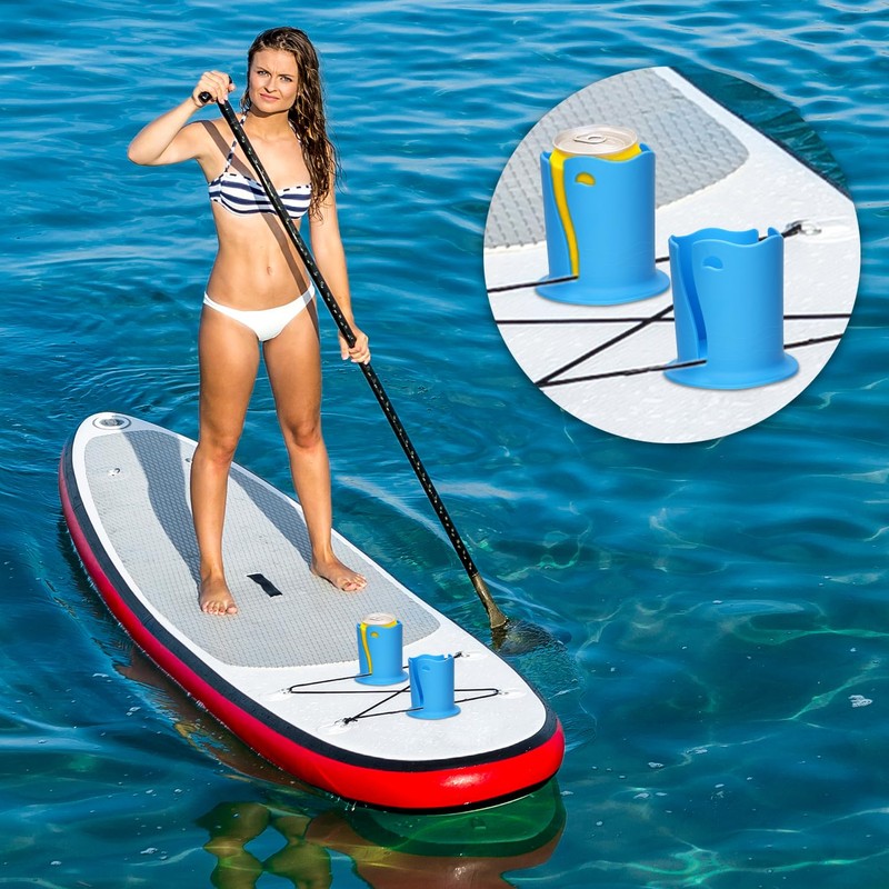 XIHIRCD 2pcs Paddle Board Cup Holder, Universal Kayak Drink Holder