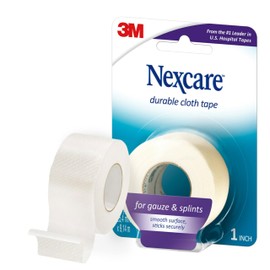 Nexcare Durapore Durable Cloth Tape, 1 Inch x 10 Yards, 1 Roll, Strong Adhesive First Aid Medical Tape, Breathable, Latex-Free, Hypoallergenic