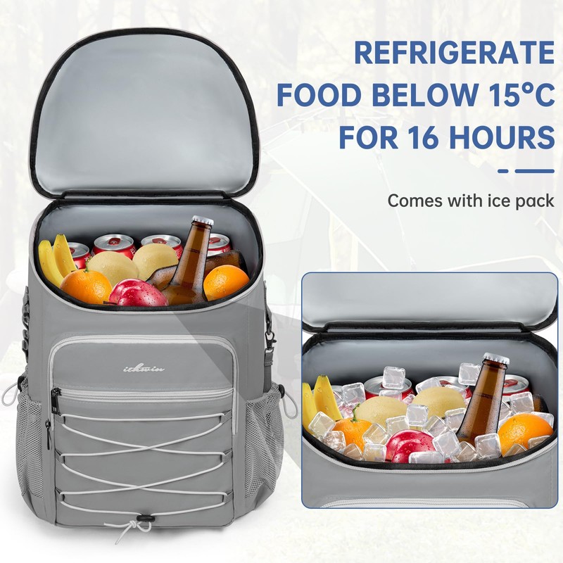 OUUTMEE Cooler Backpack, Lightweight Insulated Cooler backpack Leakproof for 30