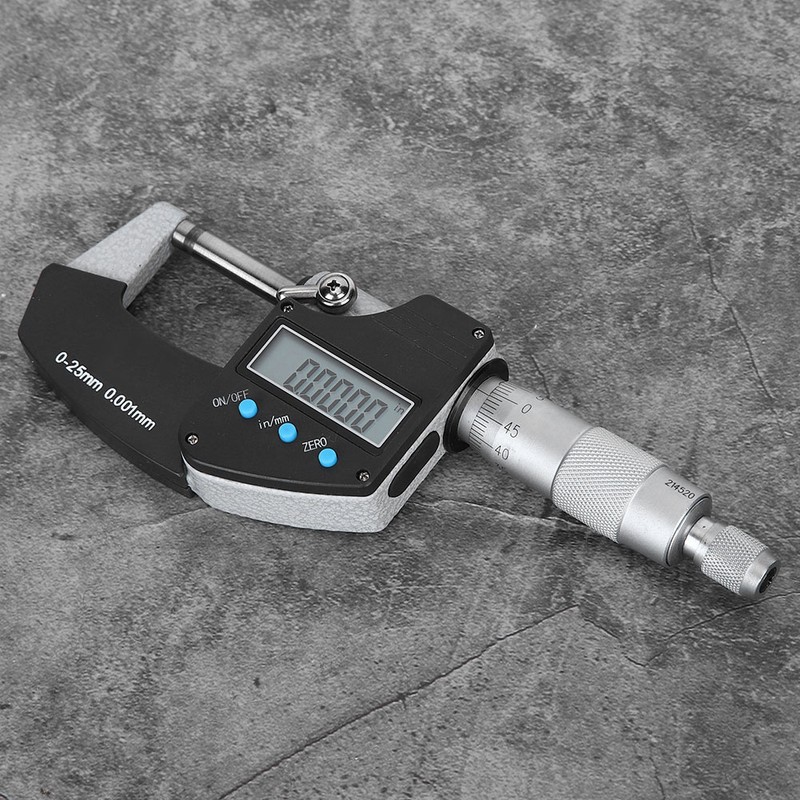 Micrometer Large Screen Digital Metric Imperial 0.001mm Accuracy 0‑25mm Outer
