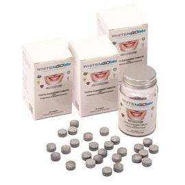 Whitengolabs Organic Activated Charcoal Teeth Whitening Tablets for Clean Teeth and Fresh Breath Activated Charcoal (Pack 3)
