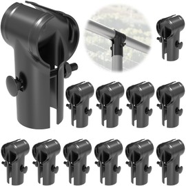 FOROIRON 12 Pcs End Rail T Clamps 1-5/8", T Pipe Clamp for 1-5/8" OD Pipe Chain Link Fence Part Chain Link Fence Clamps
