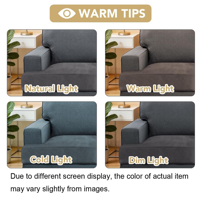 H.VERSAILTEX Stretch Velvet 3 Piece T Cushion Sofa Slipcovers Individually