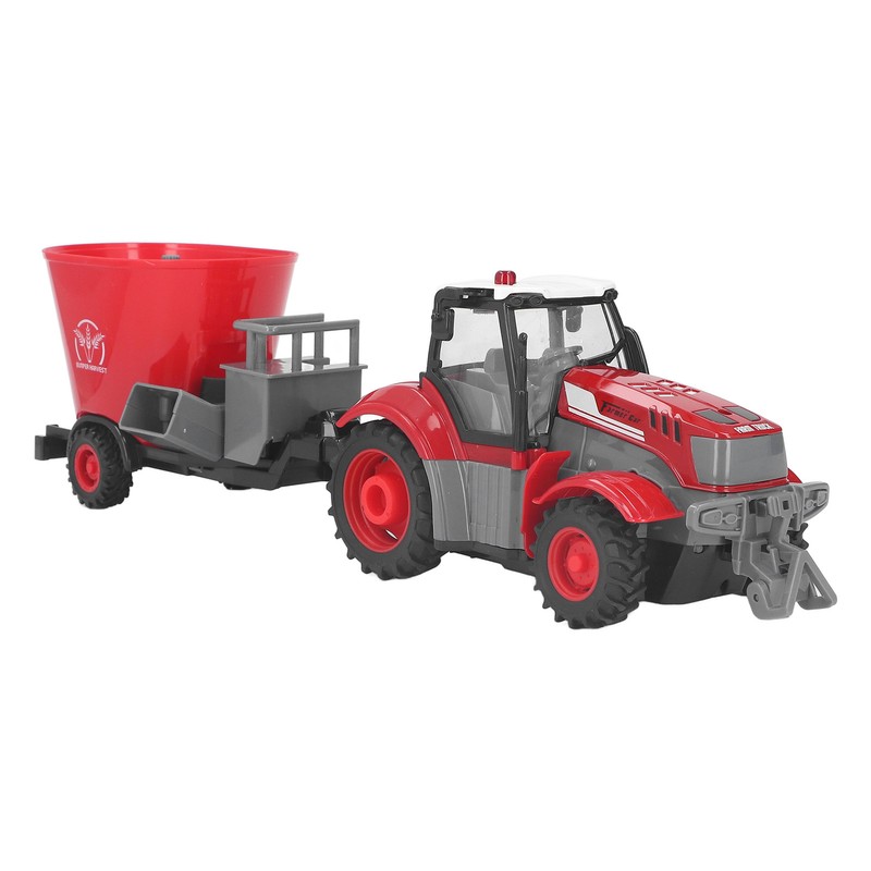 RC Farm Tractor with Trailer Remote Control Tractor Toy RC