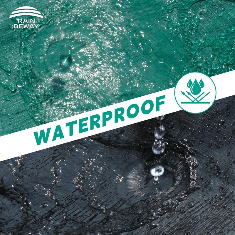 RAINDEWAY 7x7 Feet Leaf Tarp with Handles 10 Mil Waterproof