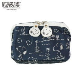 Peanuts D48172D Snoopy & Woodstock Pattern PACAPO Pouch Navy (Wa-58), D48172D Navy (Wa-58)