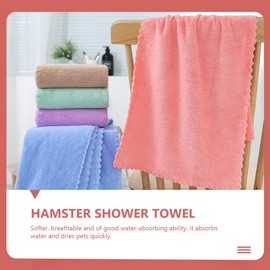 Mipcase Pet Bath Towel Mat - Microfiber Rapid Drying Blanket for Hamster, Guinea Pig - Quick Dry Bed Linings Cage Mat - 5pcs