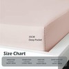 Ev Dekor Double Fitted Sheet Blush,Pink - Deep Pocket Bedsheet