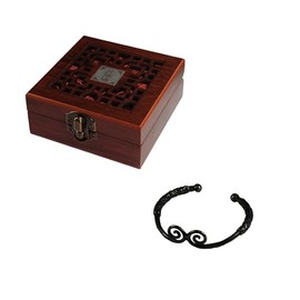 Taniik Black Myth Stainless Steel Golden Hoop Jin Gu Bracelet(with box) for men women Monkey King Journey to the West (Black)