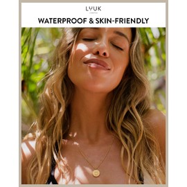 LUUK LIFESTYLE stainless steel necklace with dog-paw pendant, 50cm adjustable chain length, simple design, gift idea for women, gold