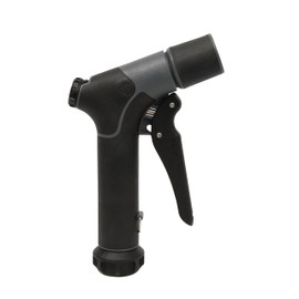 Aquor Utility Spray Nozzle – Heavy-Duty Garden Hose Nozzle with Dual Flow Control, Adjustable Jet to Cone Spray, Water Hose Sprayer for Lawn, Car Wash, Dog Wash, Cleaning, and Gardening – Jet Black