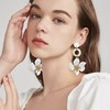Elegant Bohemian Acrylic Flower Dangle Drop Earrings for Women Chic