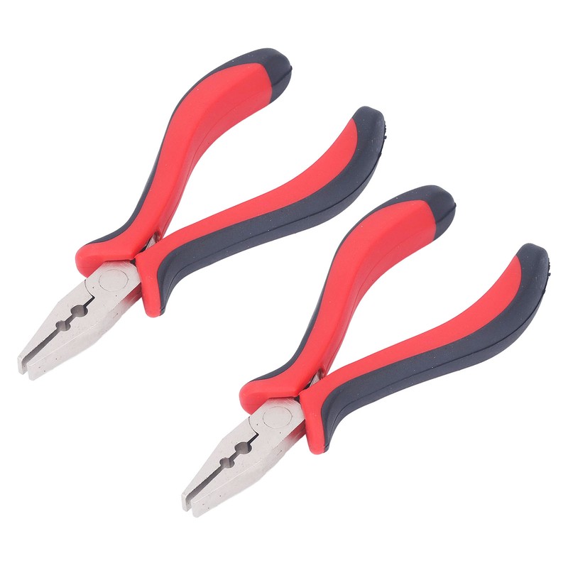 2pcs Hair Extensions Plier Ergonomic Handle Skid Resistance 2 Holes