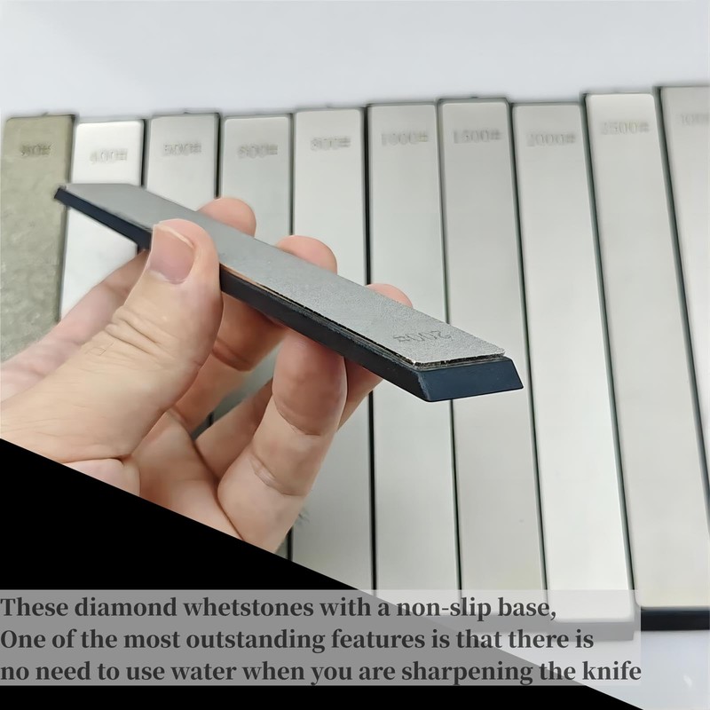 11Pcs Diamond Knife Sharpening Stones Set, Diamond Plates for Fix-Angled