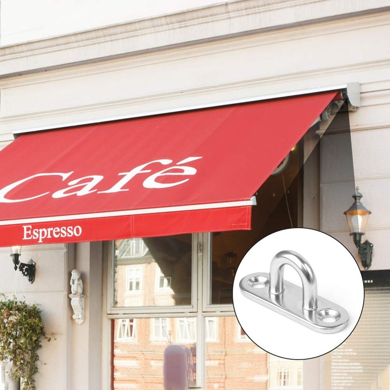 Fumanduo Pack of 8 Stainless Steel Eye Plate with Eyelet,