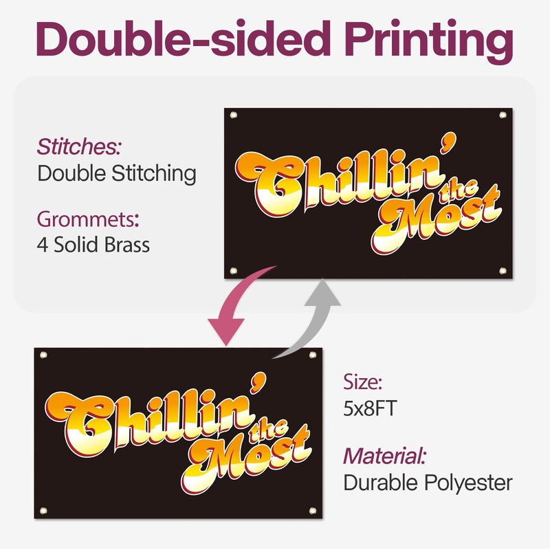 Bolcagob Chillin The Most 5x8FT Flag Double Printed Funny Flag
