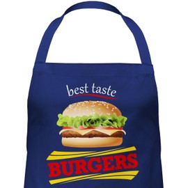 Shirtracer - Apron Gift - Carnival & Fancy Dress - Adult - Burger Costume, 5 Navy Blue
