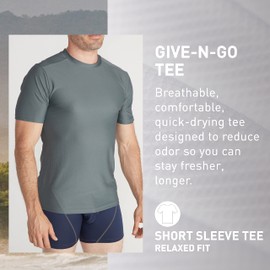 ExOfficio T Shirts for Men | Mens T Shirts | Give-N-Go T Shirt Black Small