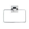 Wenko" Quadro Towel Ring with Vacuum-Loc, Stainless-Steel Silver, 18.5 x