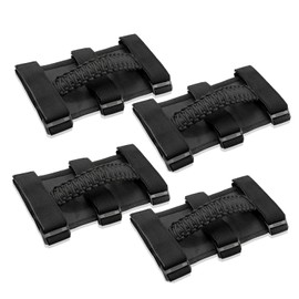 4x Black Roll Bar Grab Handle Grip Handle for Jeep Wrangler Paracord Handle