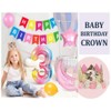 Hitopin 1 Piece Birthday Baby Crown with Number 3, Baby