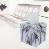 Tissue Box with Marble Printing Square Toilet Paper Holder for