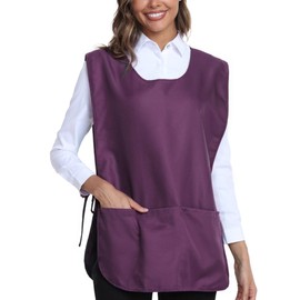 Argstar Unisex Waterproof Cobbler Apron with 3 Pockets for Women/Men, Purple