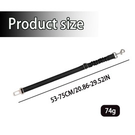 GXGM Pack of 2 Seat Belt Dog Car Adjustable Pet Car Safety Belt for Dogs Bungee Dog Seat Belt Harness Tether with Clip Hook Closure & Buckle Swivel Carabiner Black, blue