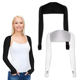 Pack of 2 Women's Arm Warmers, UV Protection Bolero, Arm Sleeve, Women's Sun Protection Scarf, Cooling Scarf, Arm Sleeves, Cooling Scarf, Arm Sleeves with Finger Holes, Fingerless Gloves Sleeves