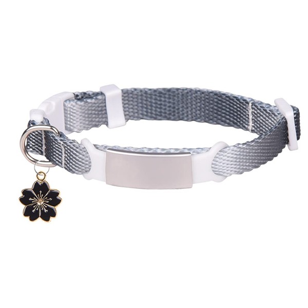 Yiwong Engraved Nylon Cat Collar, Rising Collar for Pets, Summer