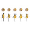 5Pcs/Set Router Bit Tenon Wood Milling Slot Cutter with 8mm