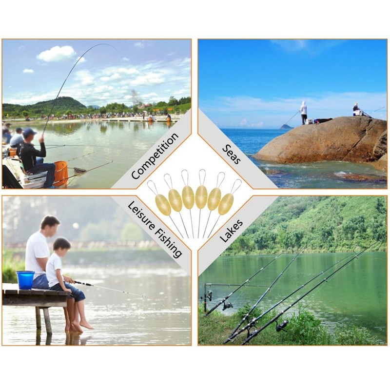 Fishing Bobber Stoppers - 600pcs Rubber Olive Shape Stop Beads,