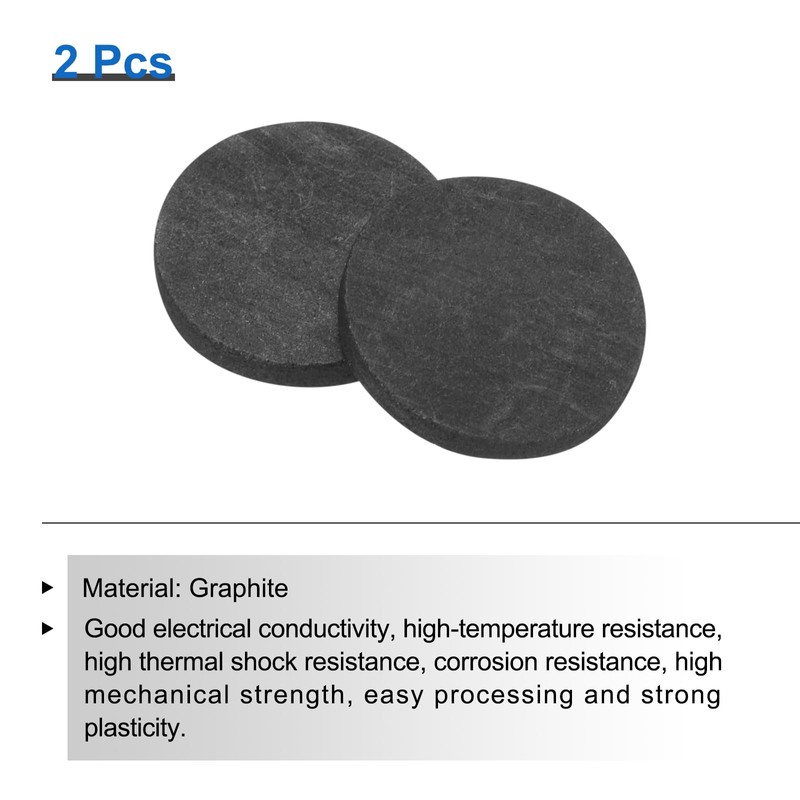 sourcing map Round Graphite Block Disk Ingot High Purity Graphite