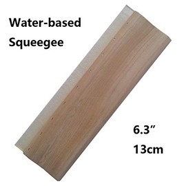 INTBUYING Screen Printing Squeegee Ink Squeegee Scraper 6.3 inches Long Wooden Scraper 65 Durometer 4 inches Wide