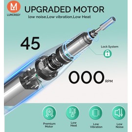 45,000 RPM Portable Nail Drill,Professional Nail Drills for Acrylic Nails ,Lumcrissy Colorful Electric Nail File Machine with Bag 13 Nail Drill Bits,1 Nail Brush (Green)