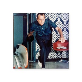 CafePress Nixon Bowling Square Sticker 3 X 3 Square Bumper Sticker Car Decal
