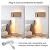Modern LED Wall Sconce for Bedroom,Wood Plug in Wall Light
