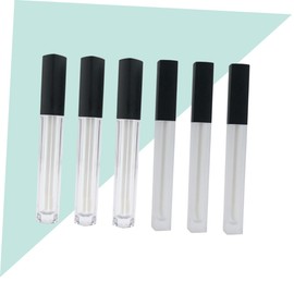 Mikinona 6pcs Lip Tube Transparent Lip Gloss Containers Lightweight Portable for Travel Ergonomic Design for Easy Application